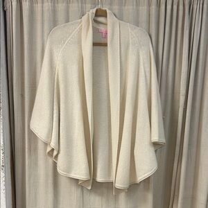 Lilly Pulitzer Ivory Cashmere Wrap Cardigan